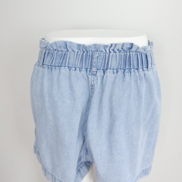 American Eagle Medium Wash Paperbag Waist Denim Jean Shorts Pockets Medium - Picture 7 of 13